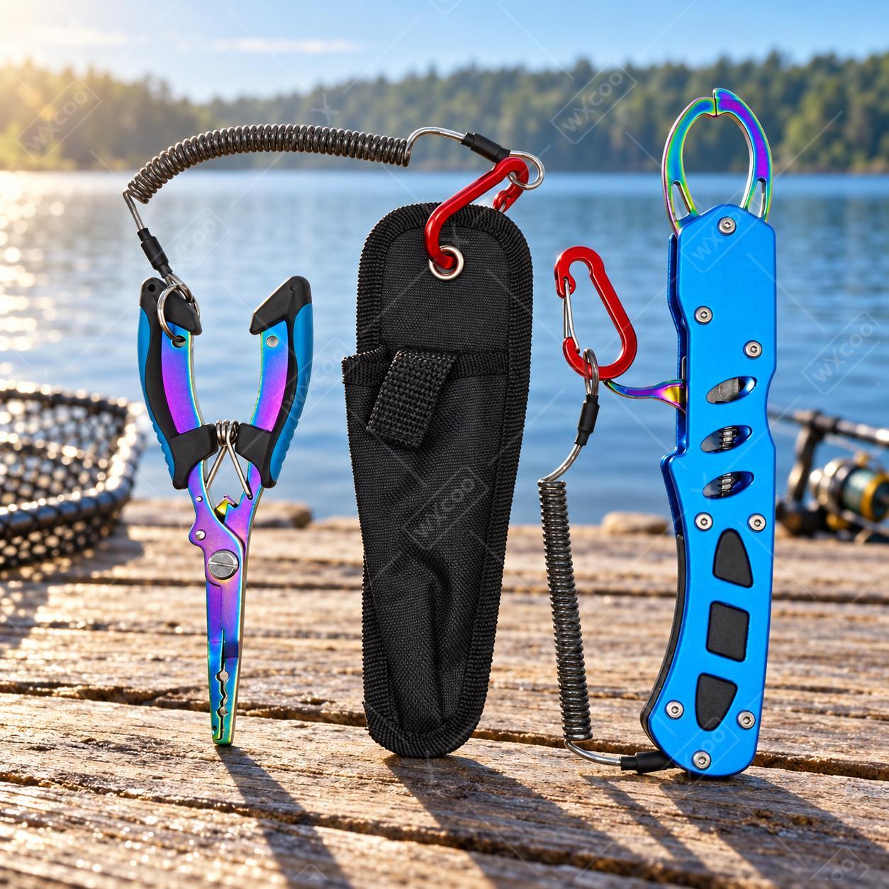 ブルーのチタンコーティングを施した、16cmの海水釣り用プラ - Fishing Hook Remover のレビューと価格