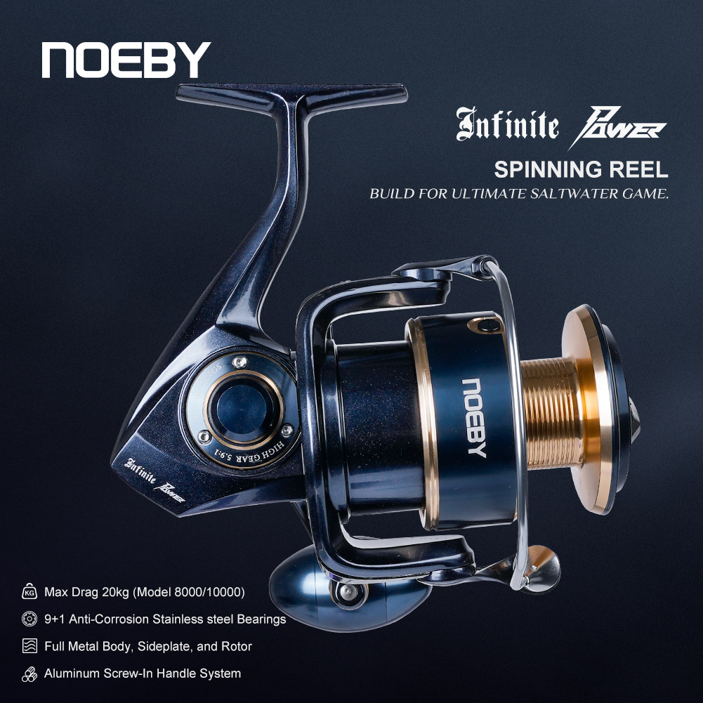 ノビー インフィニットパワー スピニングフィッシングリール  - Fishing Hook Sharpener のレビューと価格