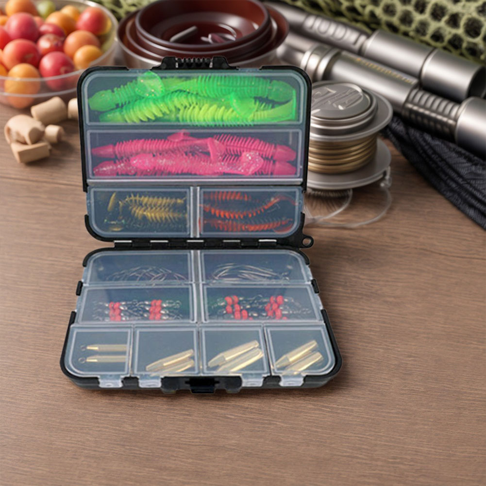 T型テール付きの釣り用ルアーセット。釣り道具箱、スイベル、フ - Fishing Hook Box のレビューと価格