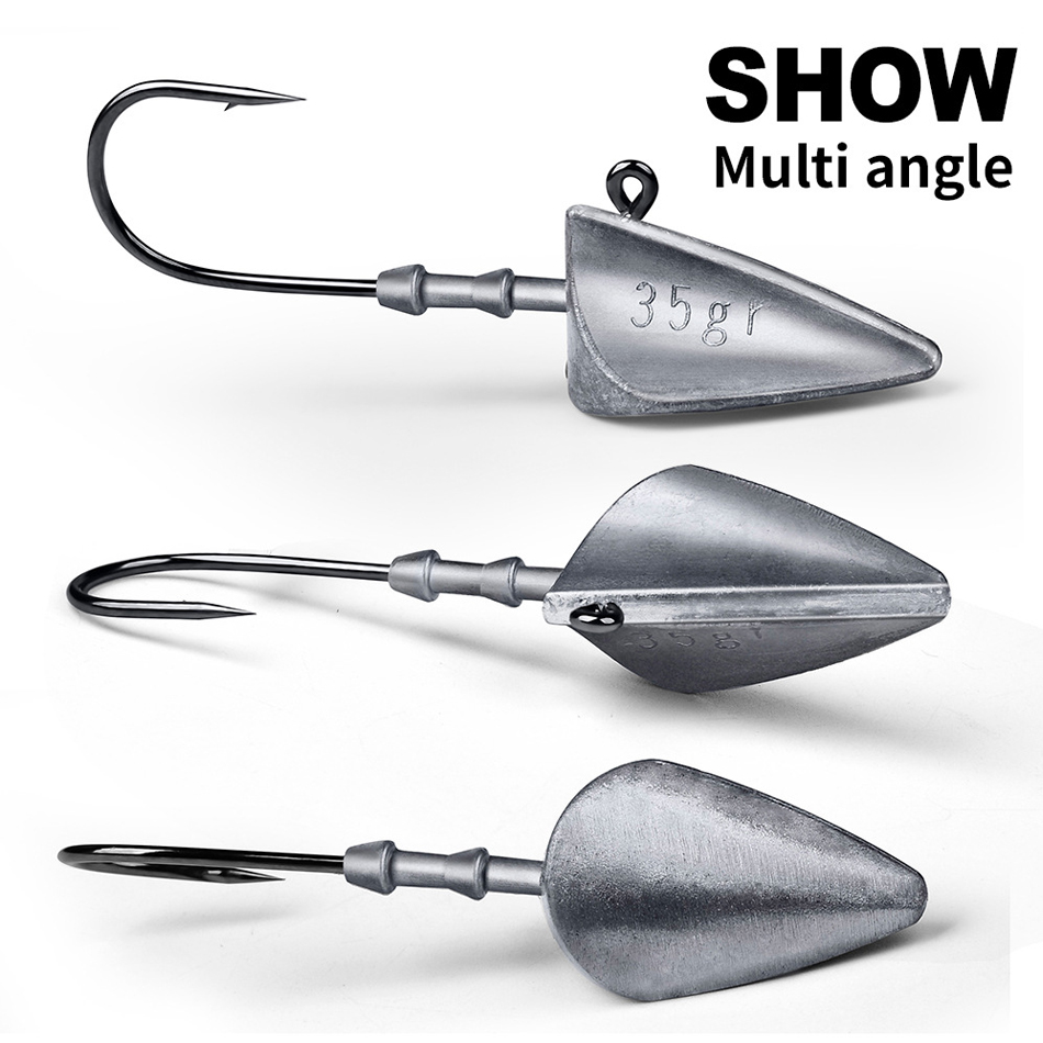 WODJYJトライアングルヘッドフック 7g 10g 15g - Fishing Hook Offset のレビューと価格