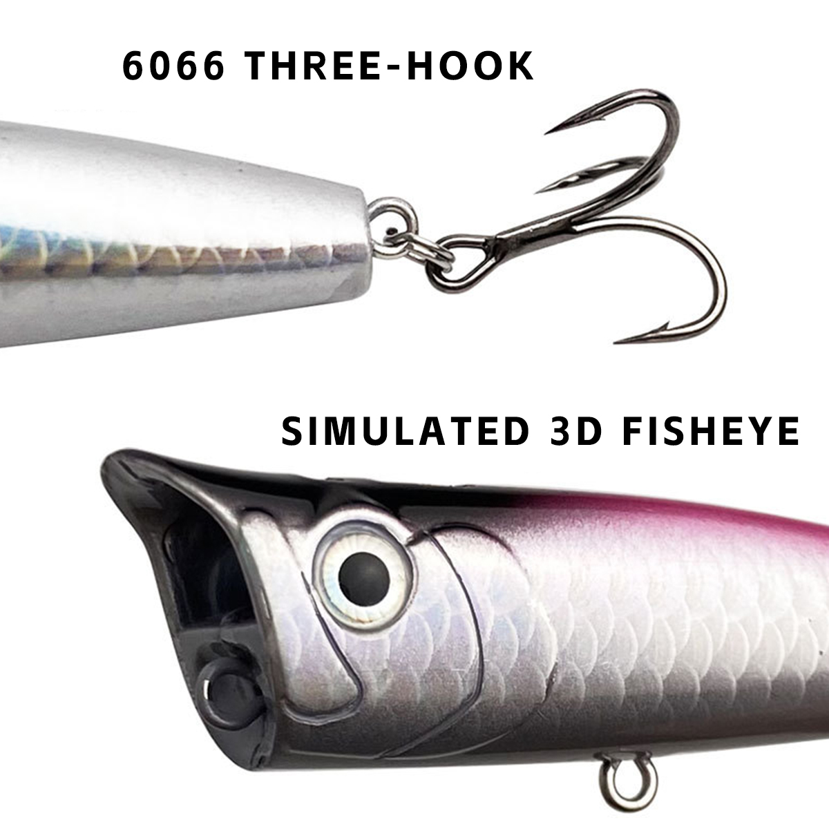 トップウォーターポッパーフィッシングルアー 7.5-10cm - Fishing Hook Treble のレビューと価格
